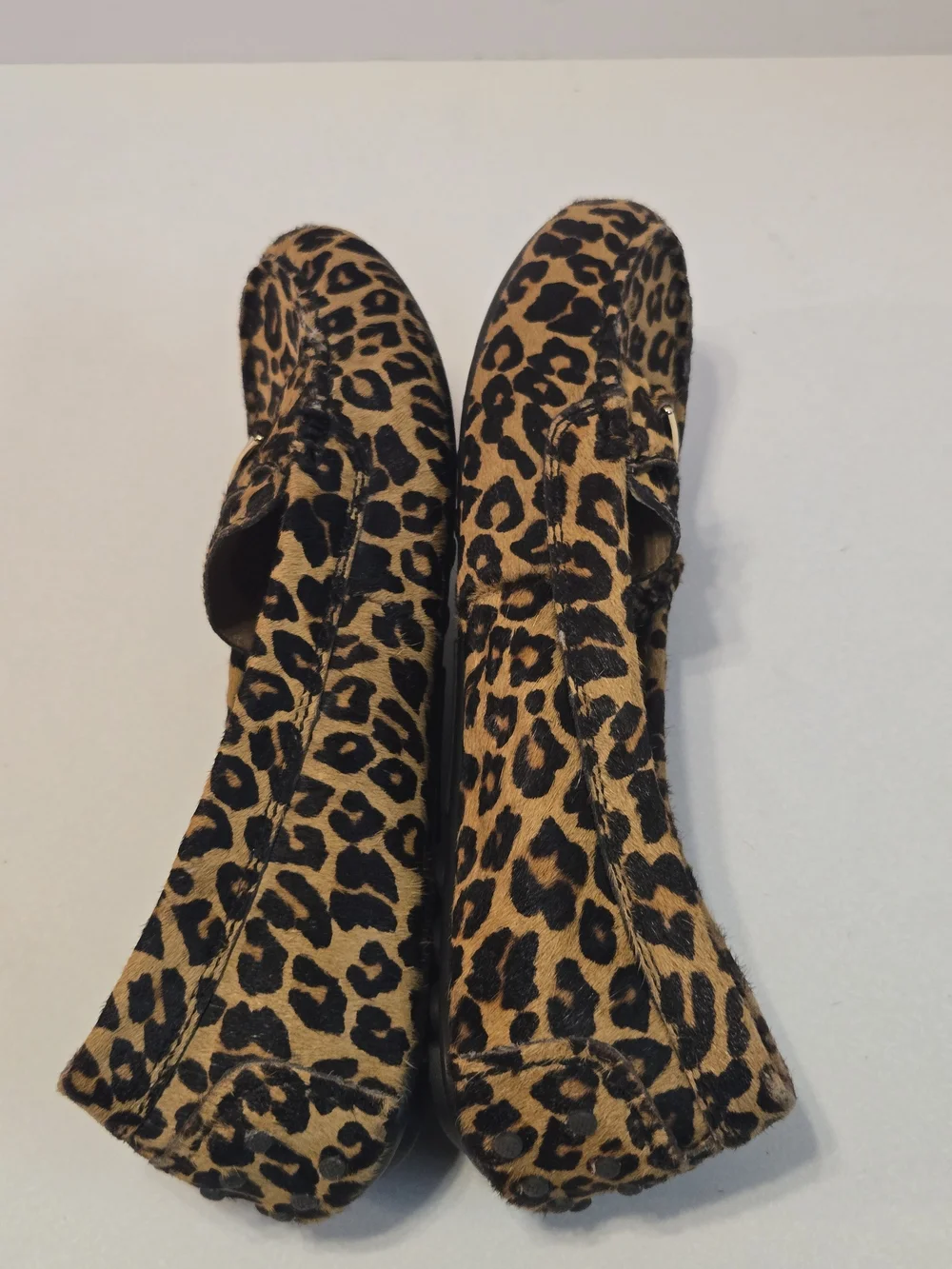Vionic Leopard Print Loafers with Gold Accent